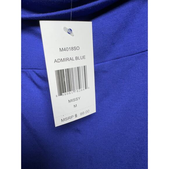 Design History Maxi Skirt Admiral Blue Missy Medium Stretch Pill On Modest - Picture 2 of 10